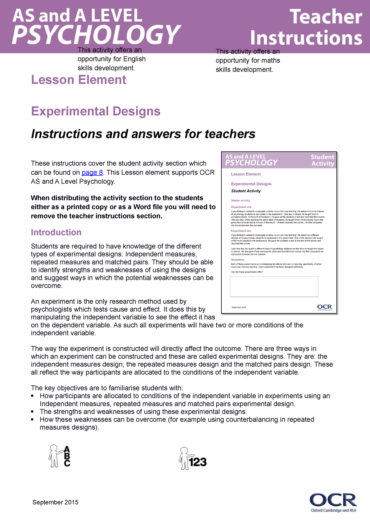 261277-experimental-designs-lesson-element - Lesson Element ...