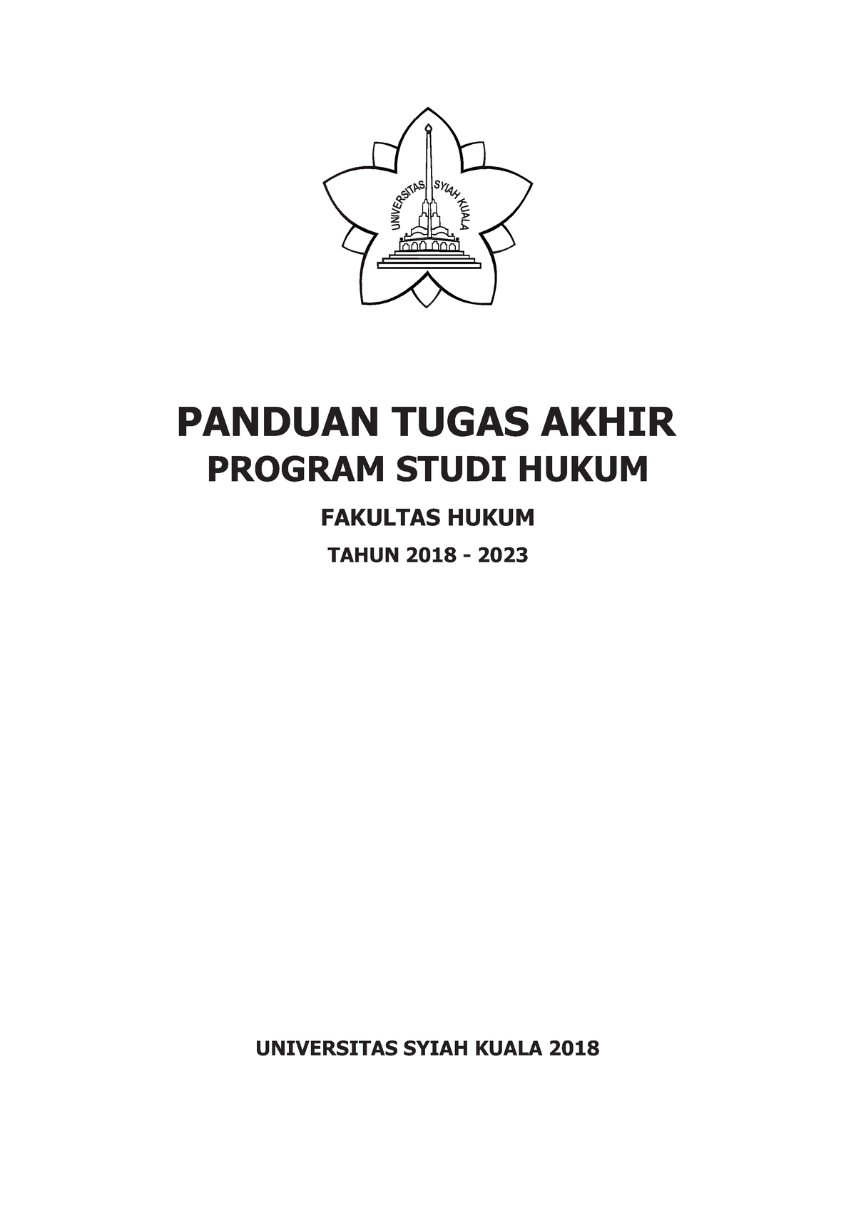 Buku Panduan Tugas Akhir - PANDUAN TUGAS AKHIR PROGRAM STUDI HUKUM ...