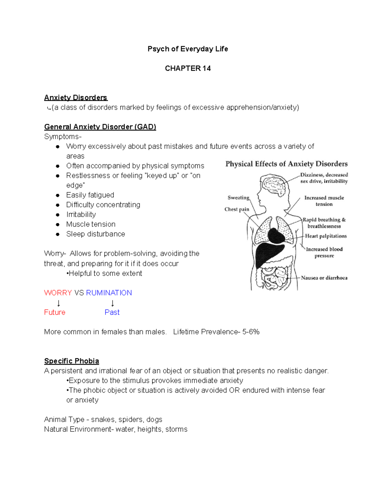 Psych of Everyday Life CH14 Notes - Psych of Everyday Life CHAPTER 14 ...