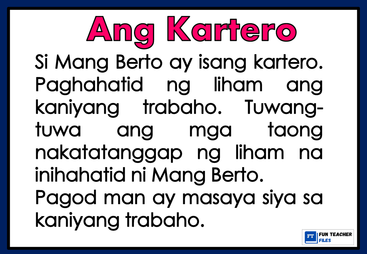 filipino-reading-material-1-si-mang-berto-ay-isang-kartero