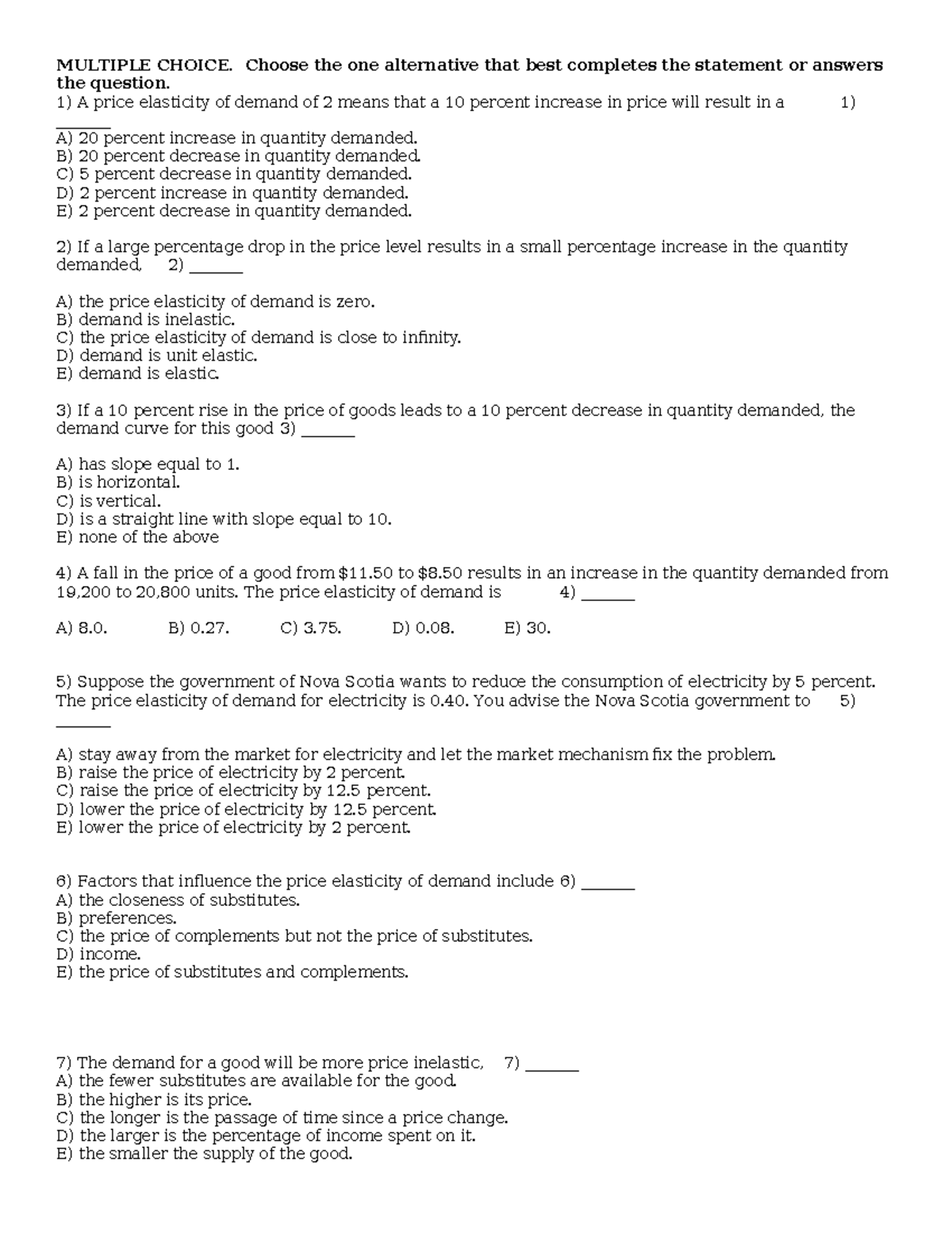 Chapter 4 - Copy - Practice - MULTIPLE CHOICE. Choose the one ...