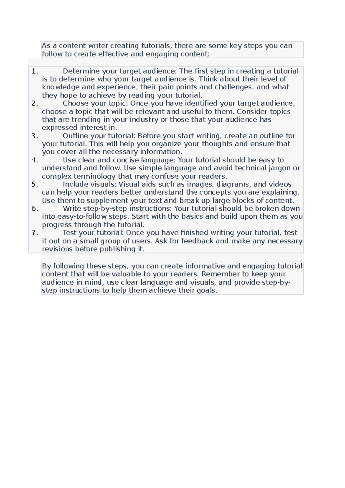 As a content creator - As a content writer creating tutorials, there ...