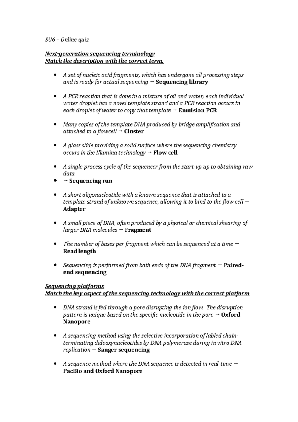 Quiz October 2019, questions and answers SU6 Online quiz Next