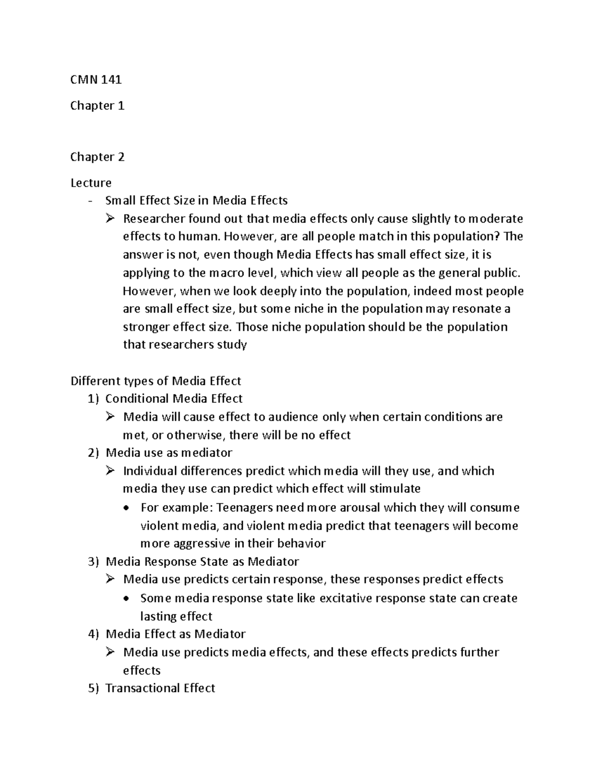 CMN 141 Mid Term 1 Lecture notes 14 CMN 141 Chapter 1 Chapter 2