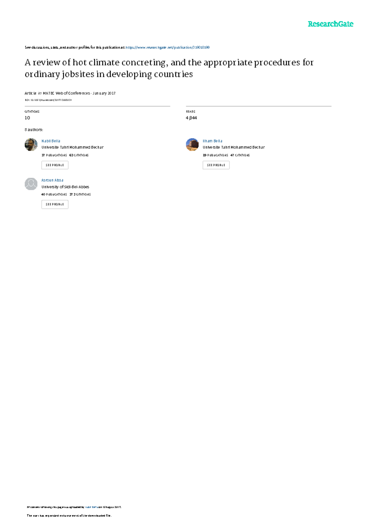 A review of hot climate concreting and the appropr - See discussions ...