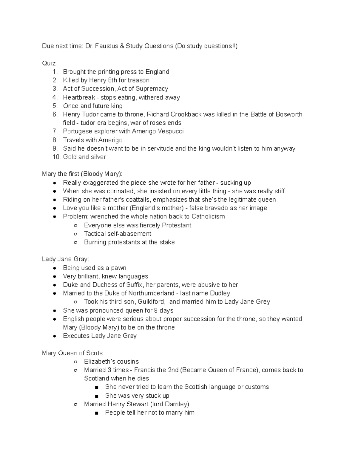 11.22 ENGL 297 11.22 ENGL 297 Due next time Dr. Faustus & Study