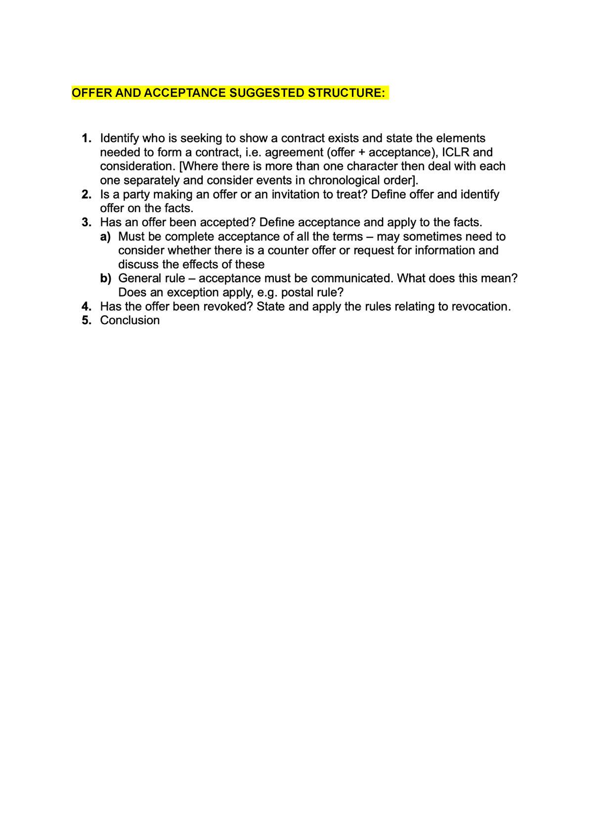 contract law essay outline