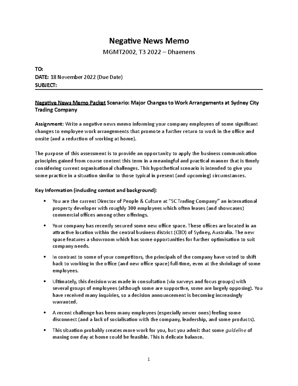 Negative News Memo Packet, T3 2022 Negative News Memo MGMT2002, T3