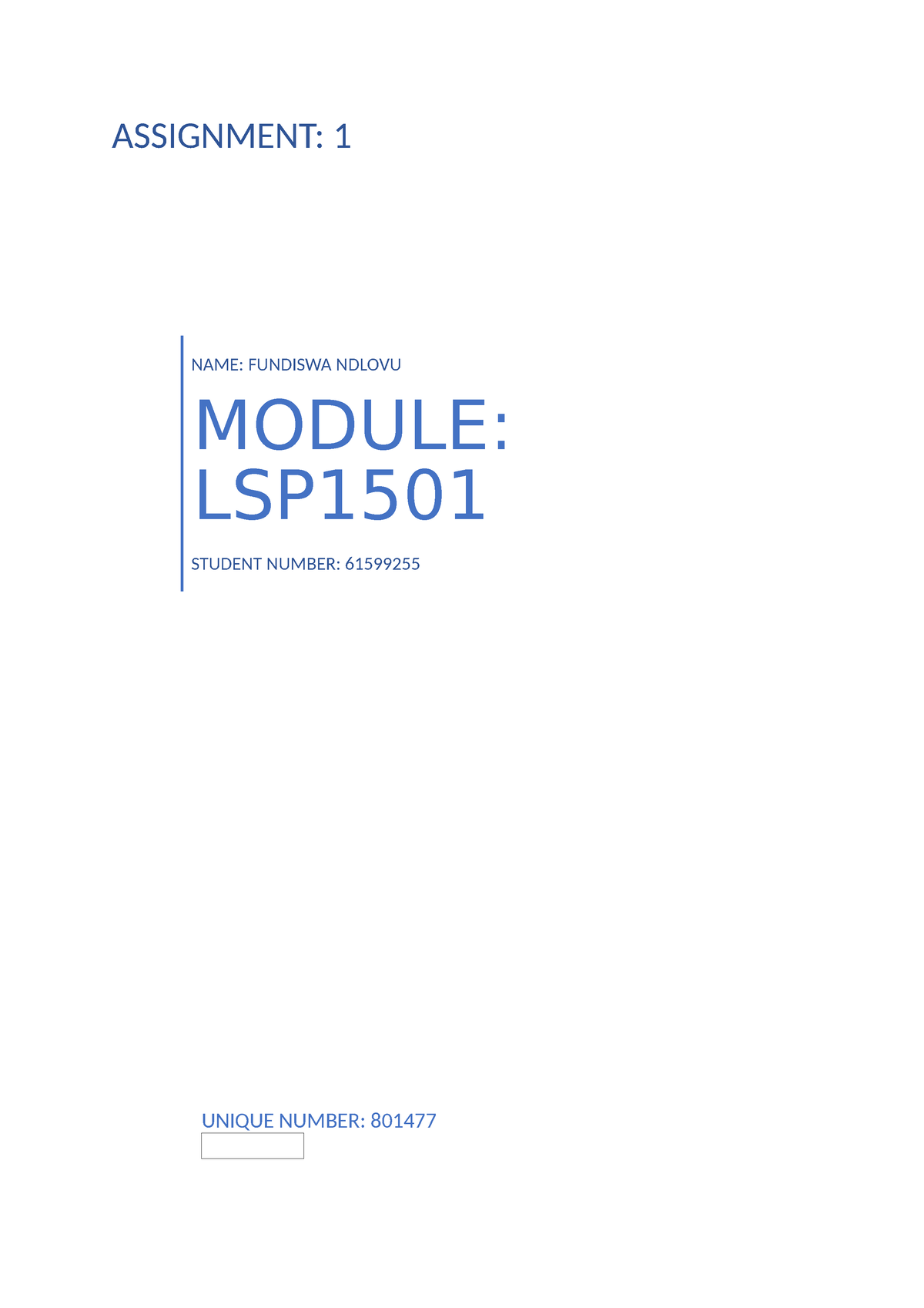 lsp1501 assignment 9 2023