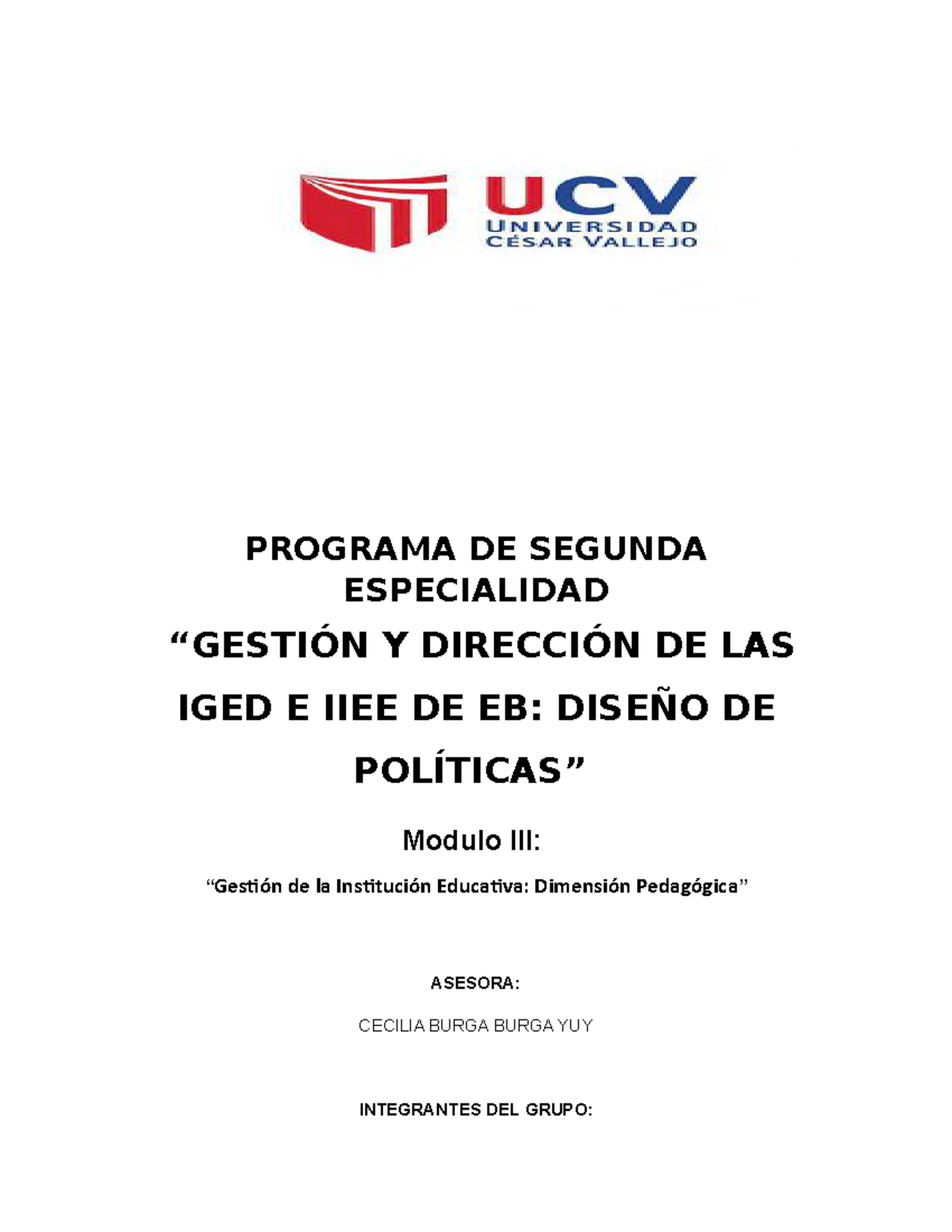 Matriz 3 - Gestión - PROGRAMA DE SEGUNDA ESPECIALIDAD “GESTIÓN Y ...