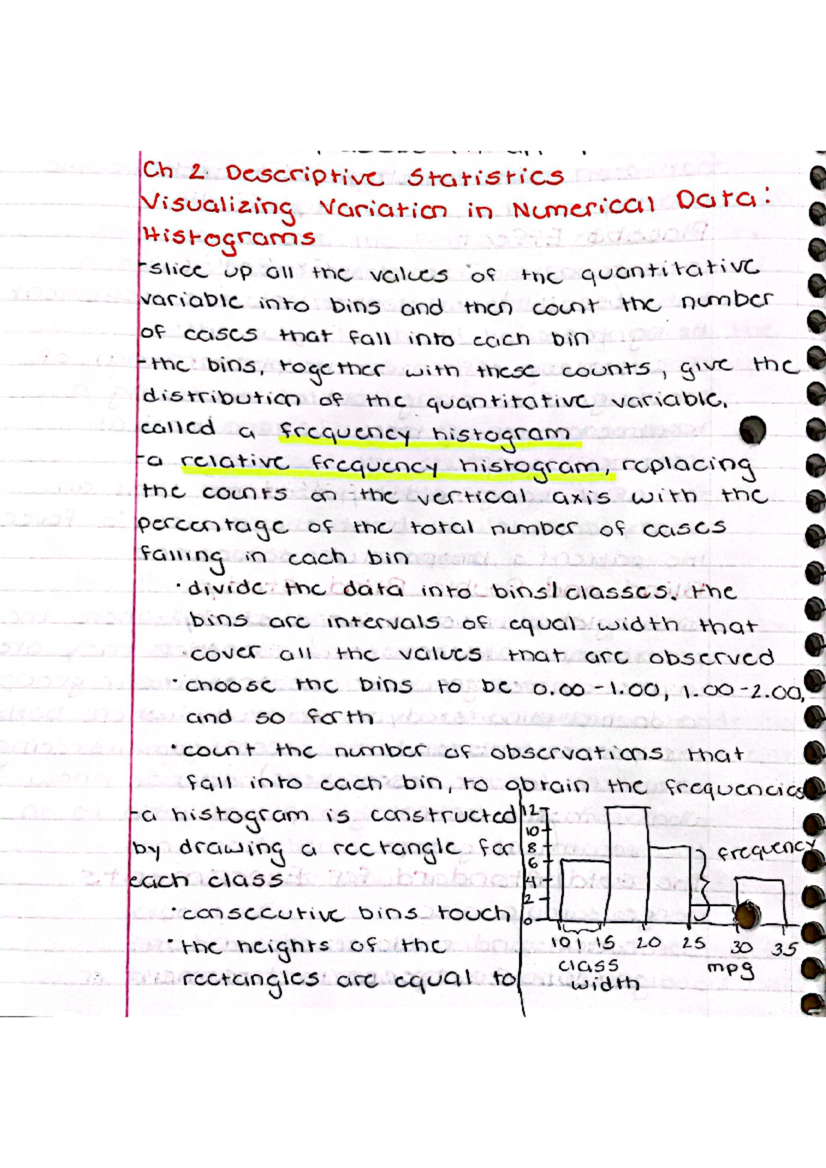 Math2265 - part 1 of stats ch 2 notes - CSE 2265 - CSUSB - Studocu