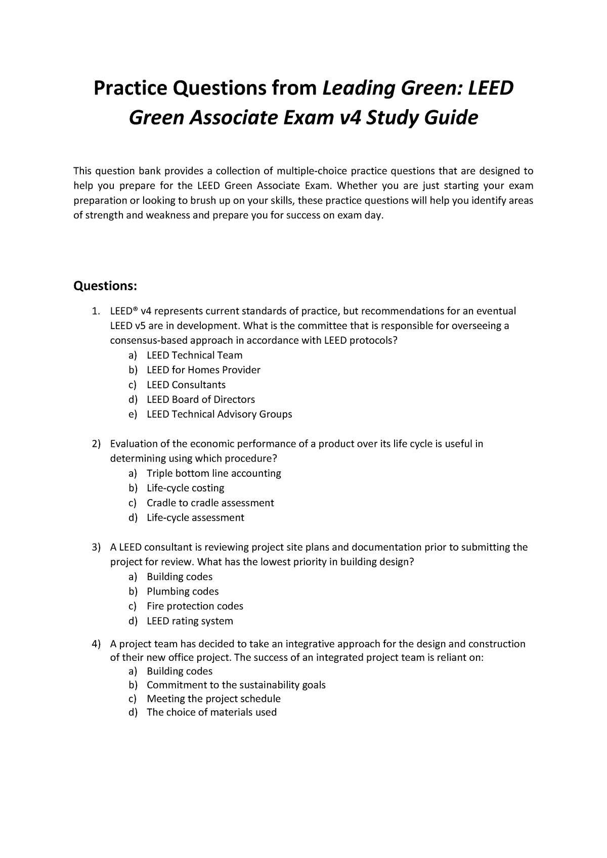 COMBINED LEED GA AND AP BD+C, LeadingGREEN