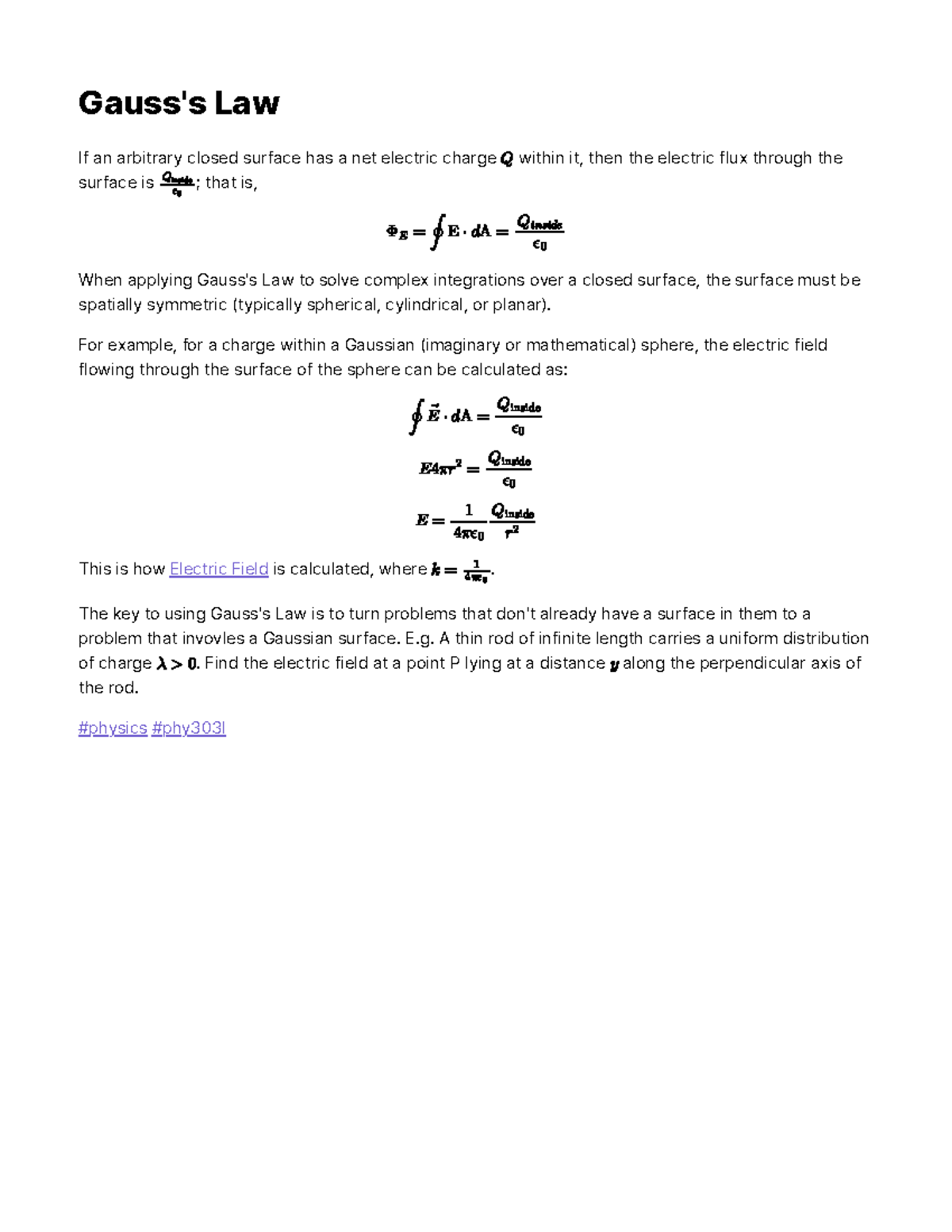 Gauss's Law - Equations And Complete Overview Of Gauss's Law. Includes ...