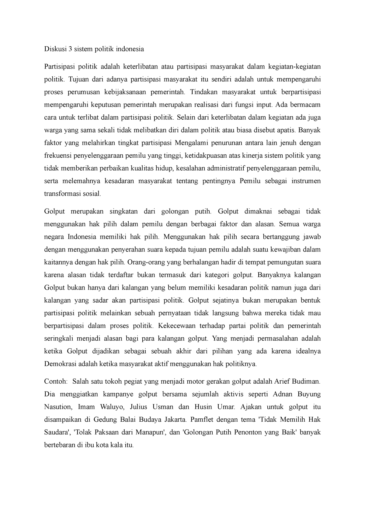 Diskusi 3 Sistem Politik Indonesia - Diskusi 3 Sistem Politik Indonesia ...