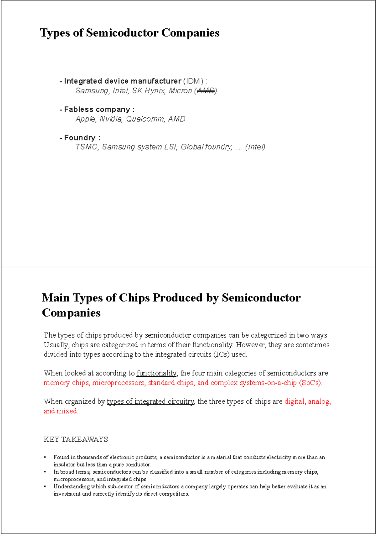 Handout #11 - material lecturenote - Integrated device manufacturer ...