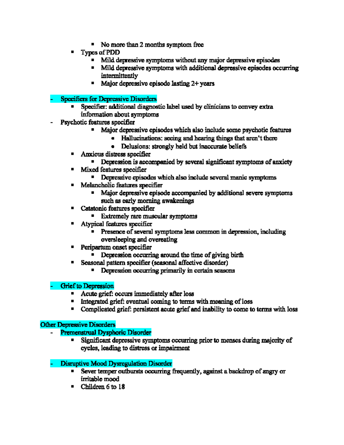 Abnormal Psychology Study Guide 1 pg7 - PSY 302 - Studocu