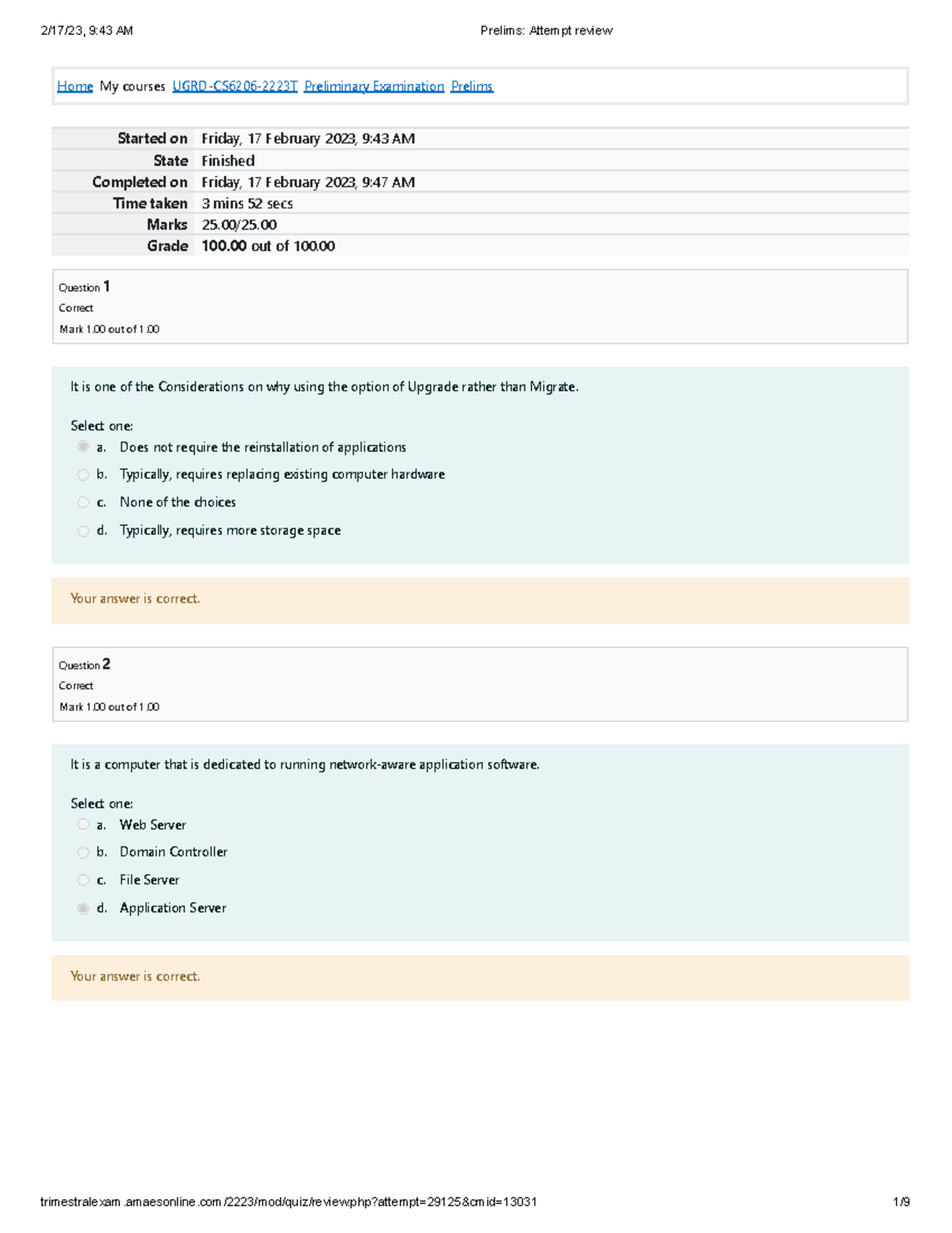 Prelims Attempt review principle - Home My courses UGRD-CS6206-2223T ...