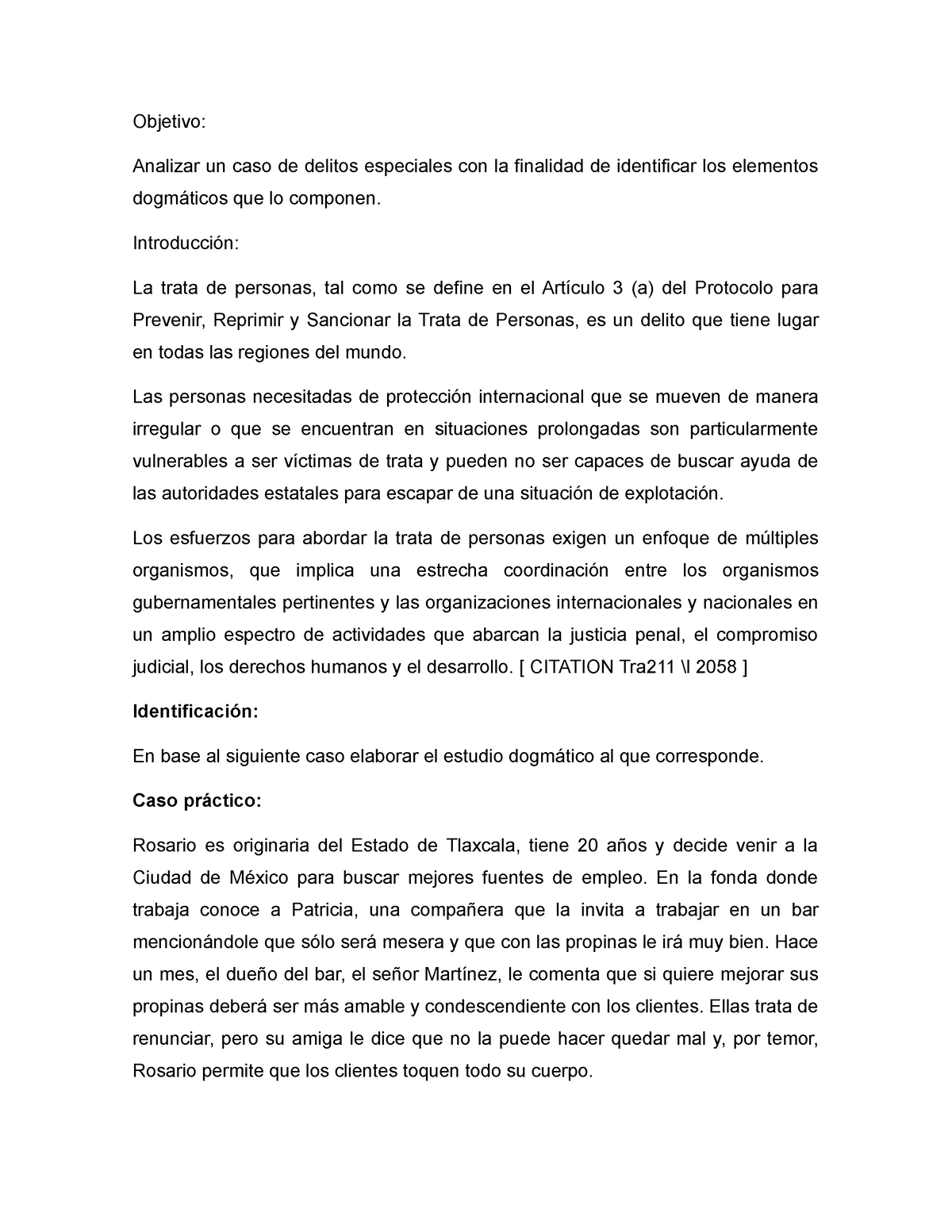 PP A5 Martínez Trujillo - Objetivo: Analizar un caso de delitos ...