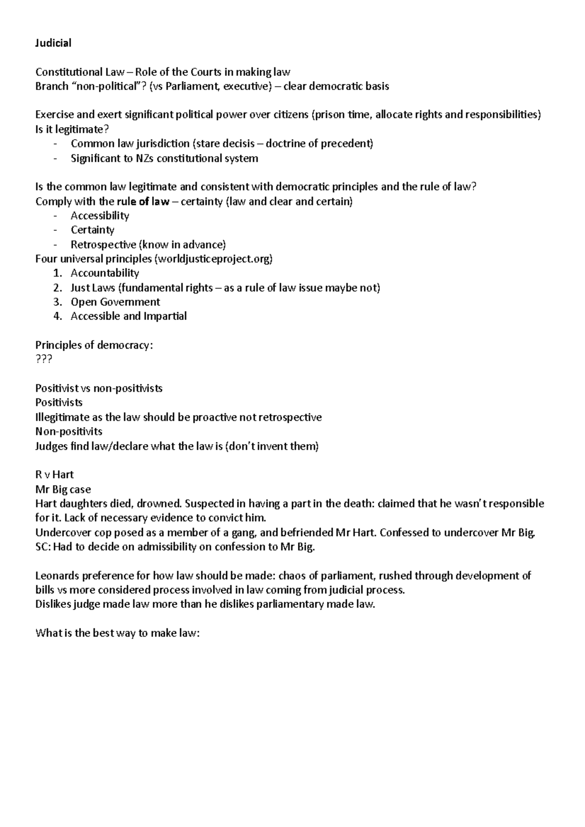 Judicial workshop - Judicial Constitutional Law – Role of the Courts in ...