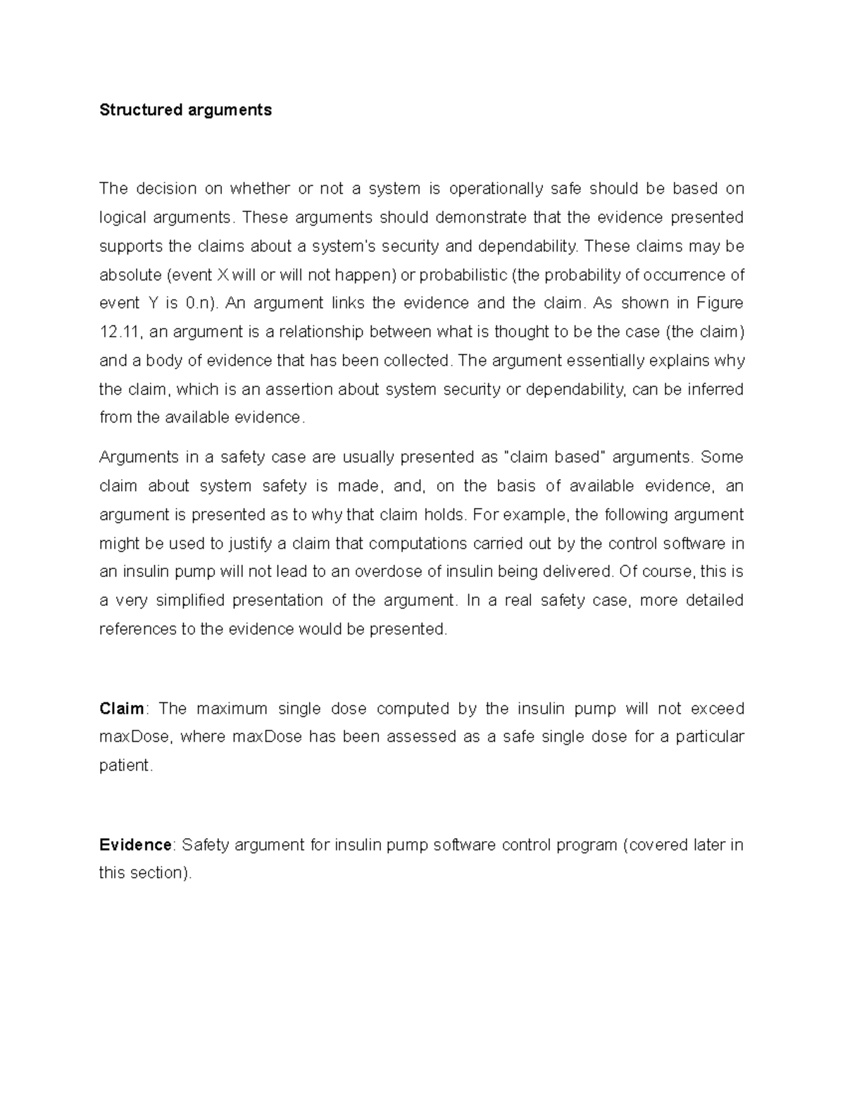 Structured arguments - These arguments should demonstrate that the ...