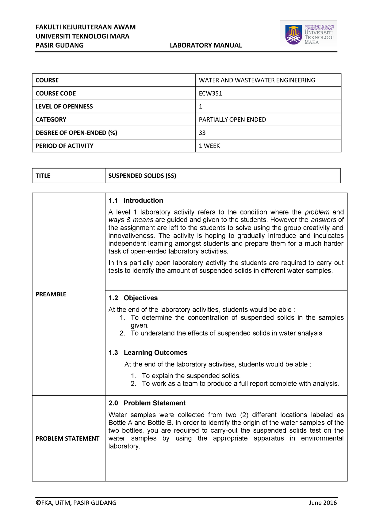 Lab Manual - Level 1 SS - FAKULTI KEJURUTERAAN AWAM UNIVERSITI ...