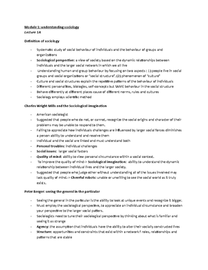SOC101 Chapter 9 to 14 Summary - SOC101 Chapter 9 to Chapter 14 Summary ...