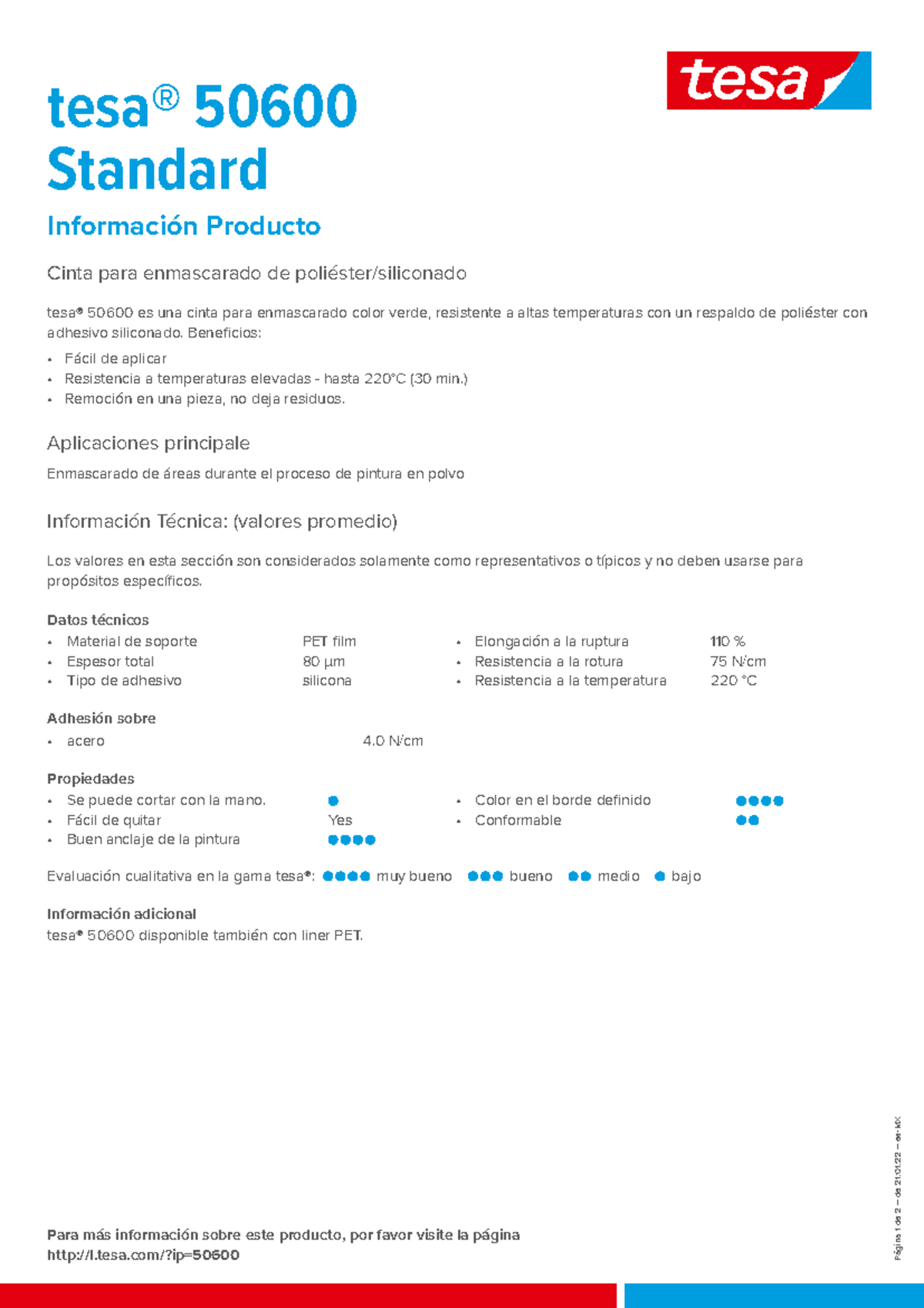Tesa 50600 standard es mx - tesa® 50600 Standard Información Producto ...
