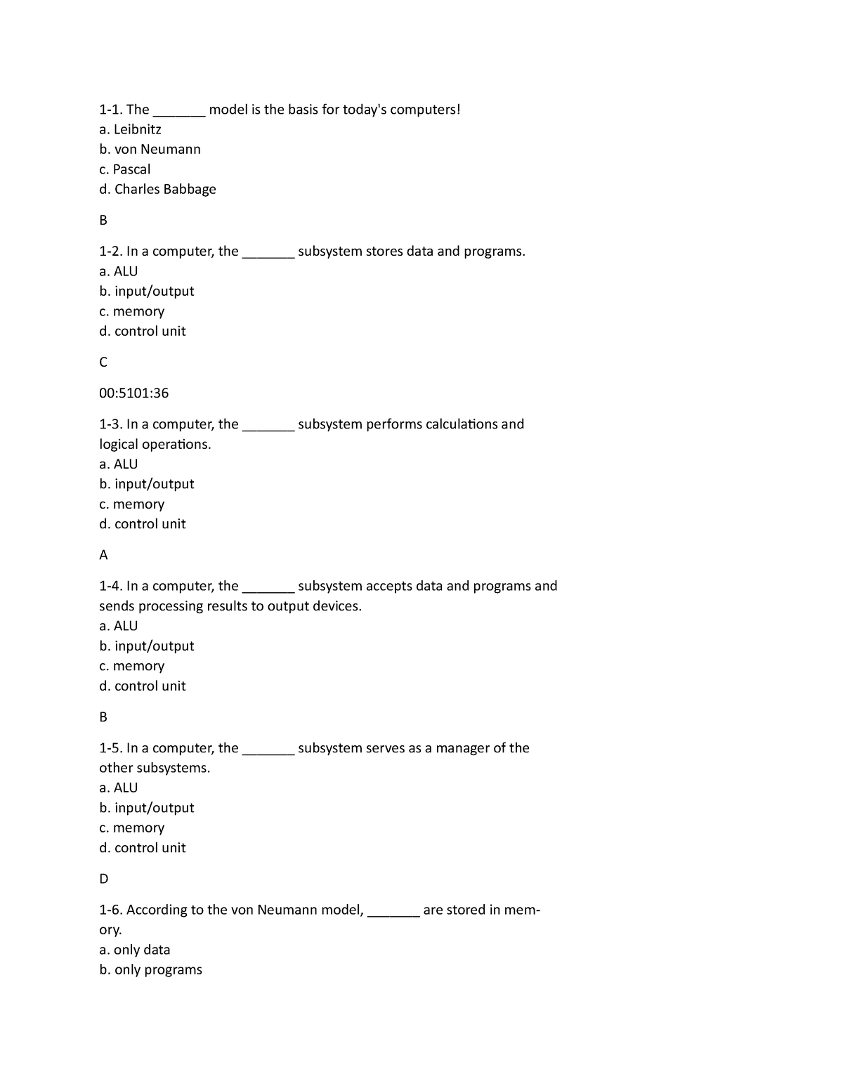 CSI104 - Sadds - 1-1. The _______ Model Is The Basis For Today's ...