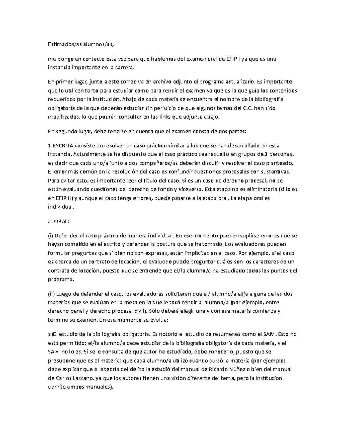 Tips Examen Efip I Recomendaciones Para Rendir Estimados As Alumnos