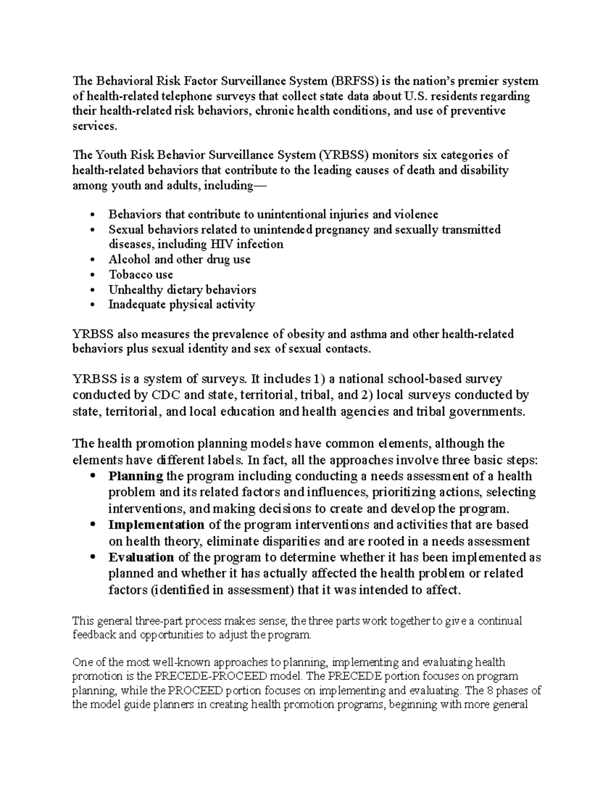 Practice Exam (COPPS) - The Behavioral Risk Factor Surveillance System ...