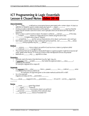 Renata Magrehbi - ICT Programming Cloze Notes Lesson 1-Handout - ICT ...