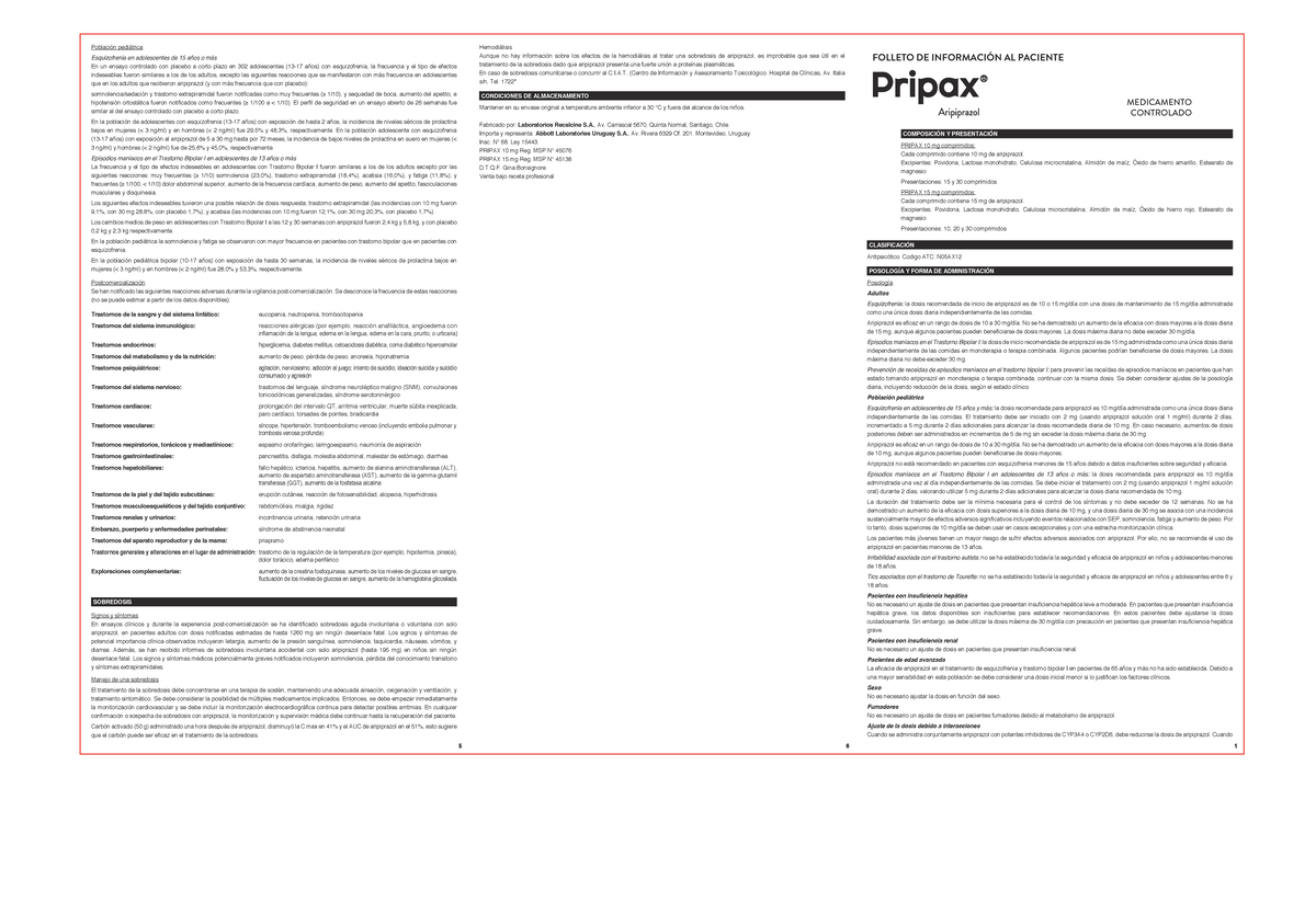 Pripax - MEDICAMENTO CONTROLADO FOLLETO DE INFORMACIÓN AL PACIENTE ...