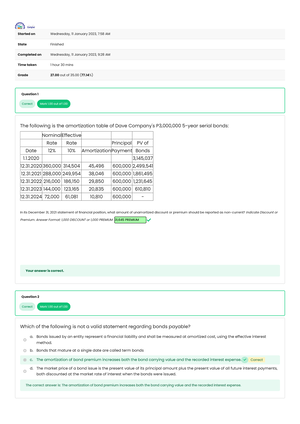 Quiz 11 Attempt review - quiz - Started on Tuesday, 14 March 2023, 7:44 ...