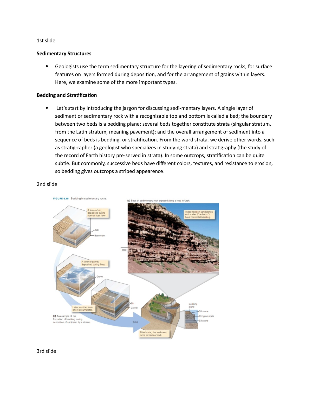 Sedimentary Structures( Report IN Geology) - 1st Slide Sedimentary ...