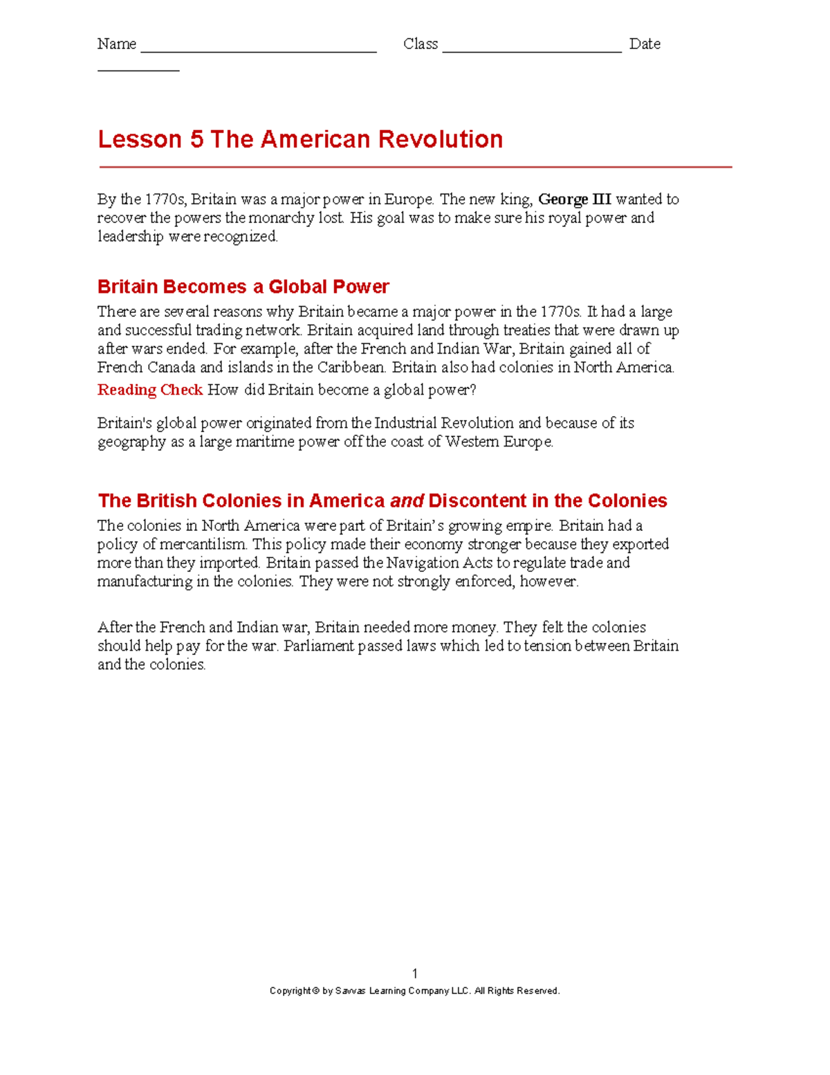 HSWH CA T01 L05 LSB - mx+b - Name _____________________________ Class