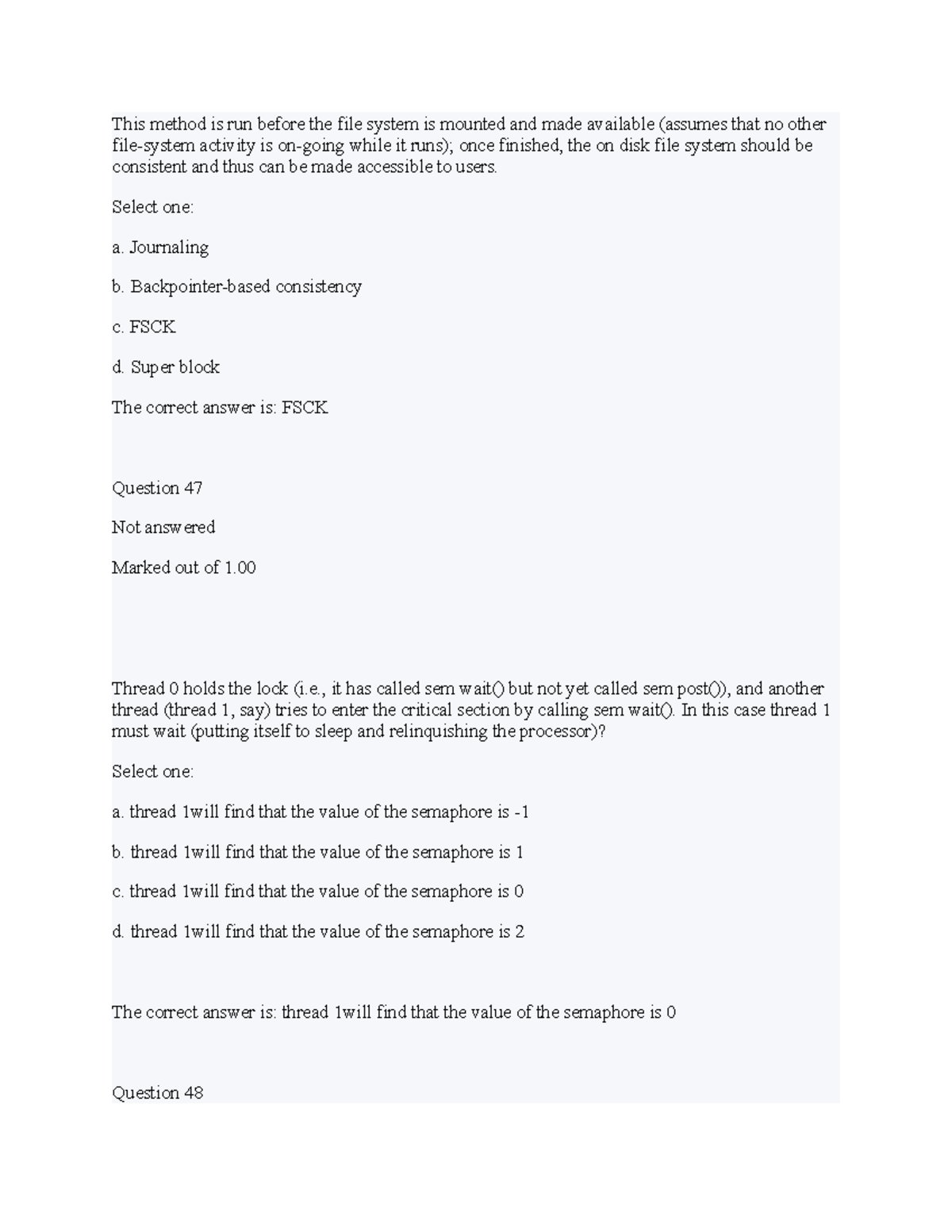 CS3307 Quiz 113 - This Method Is Run Before The File System Is Mounted ...