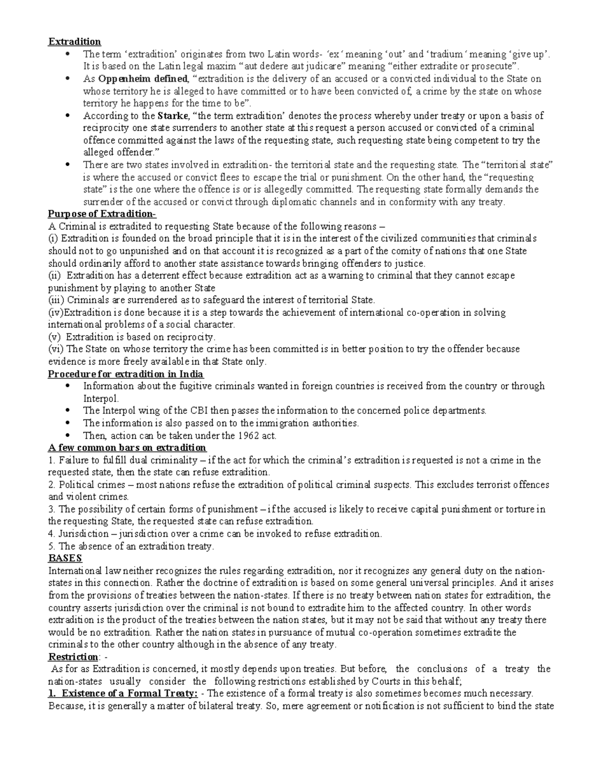Extraditional - LEARN - Extradition The term ‘extradition’ originates ...