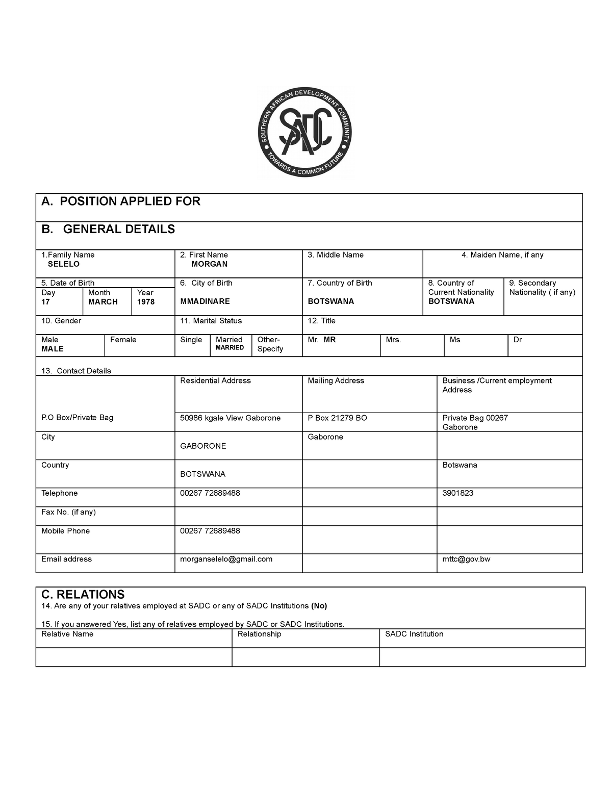 Position Applied For Meaning In Urdu