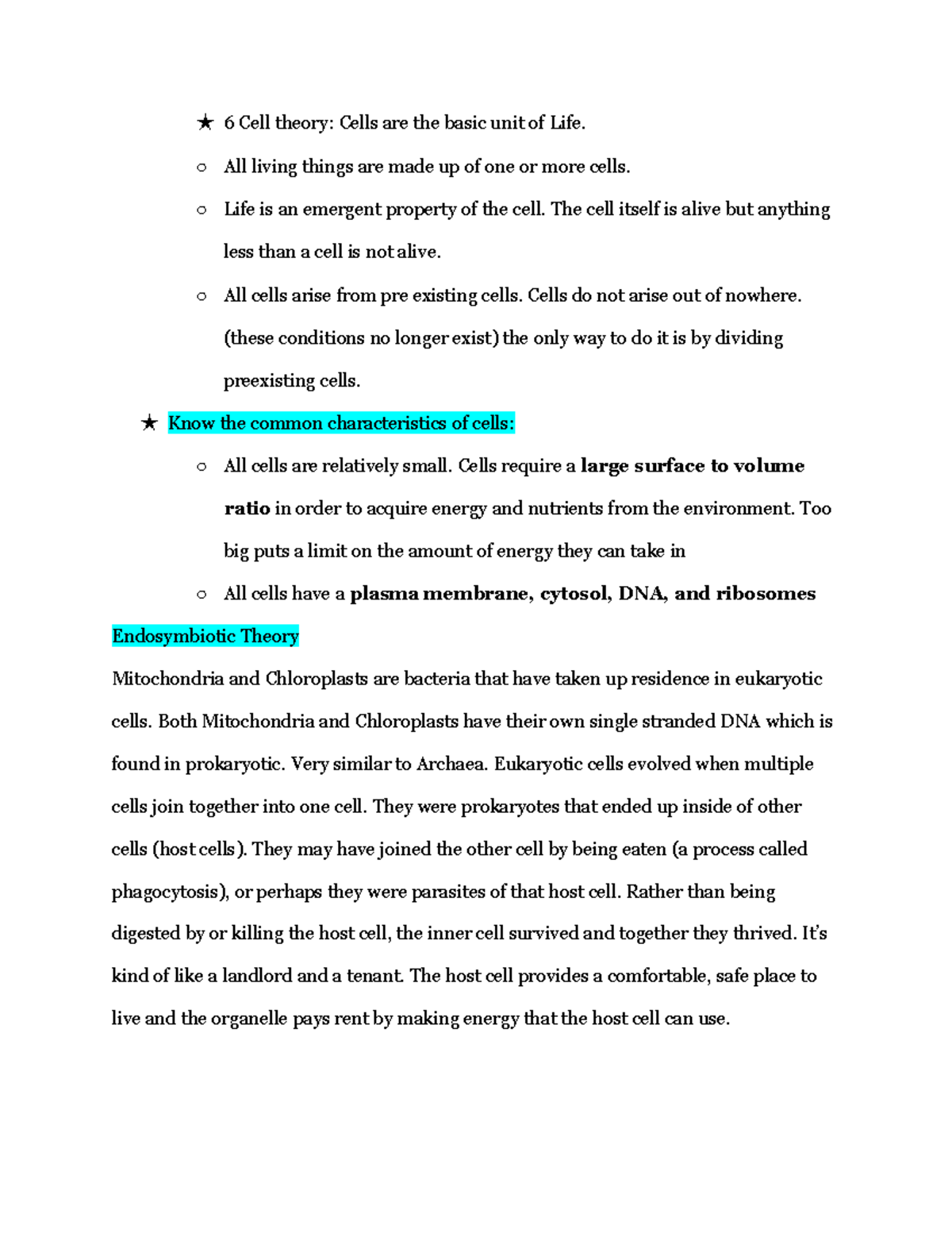 Bio exam 2 study guide - all about cells. characteristics of cell ...
