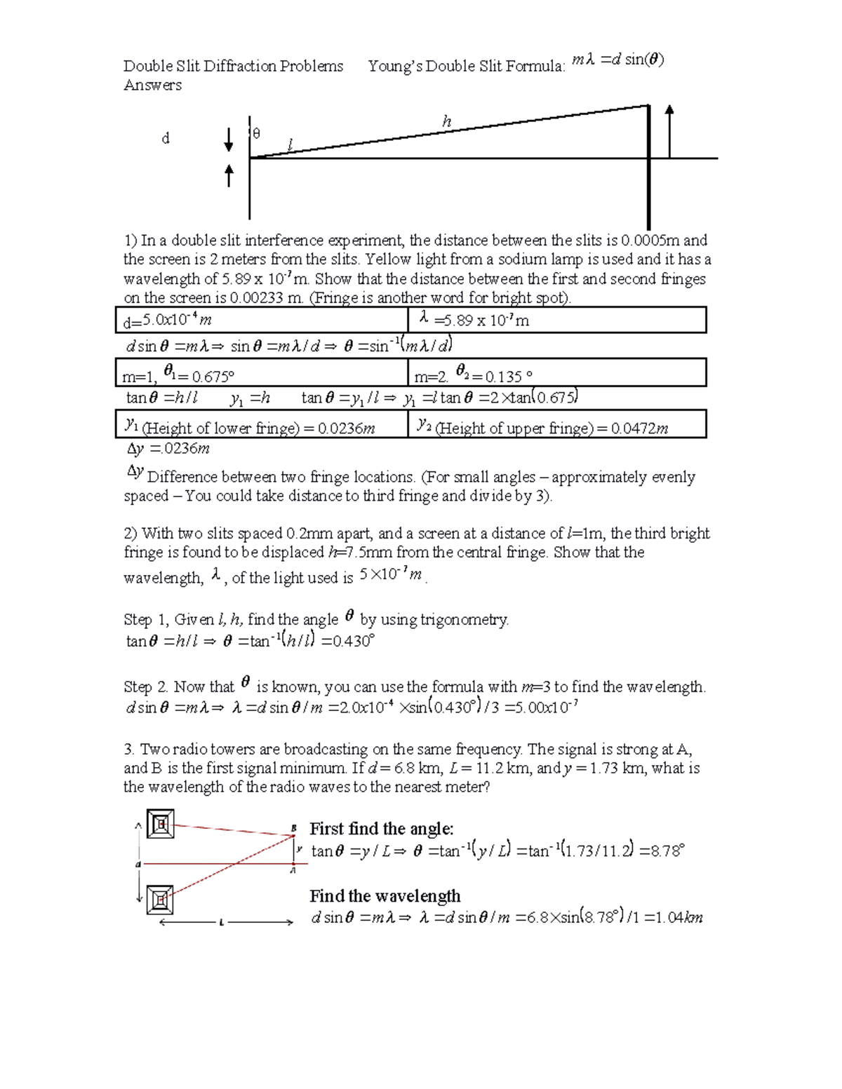 wave-interference-practice-problems-answers-double-slit-diffraction