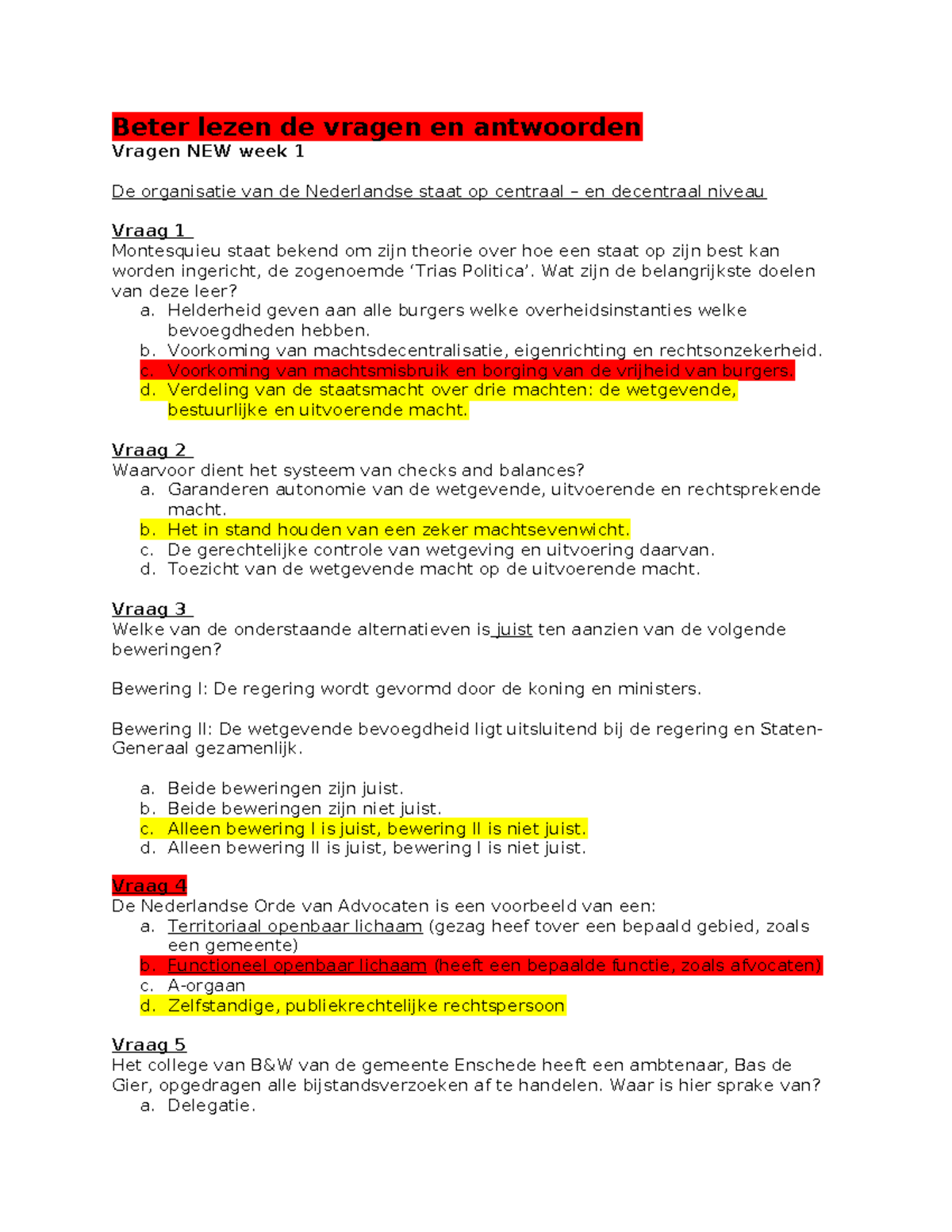 Oefenvragen Vragen En Antwoorden Beter Lezen De Vragen En Antwoorden Vragen New Week De