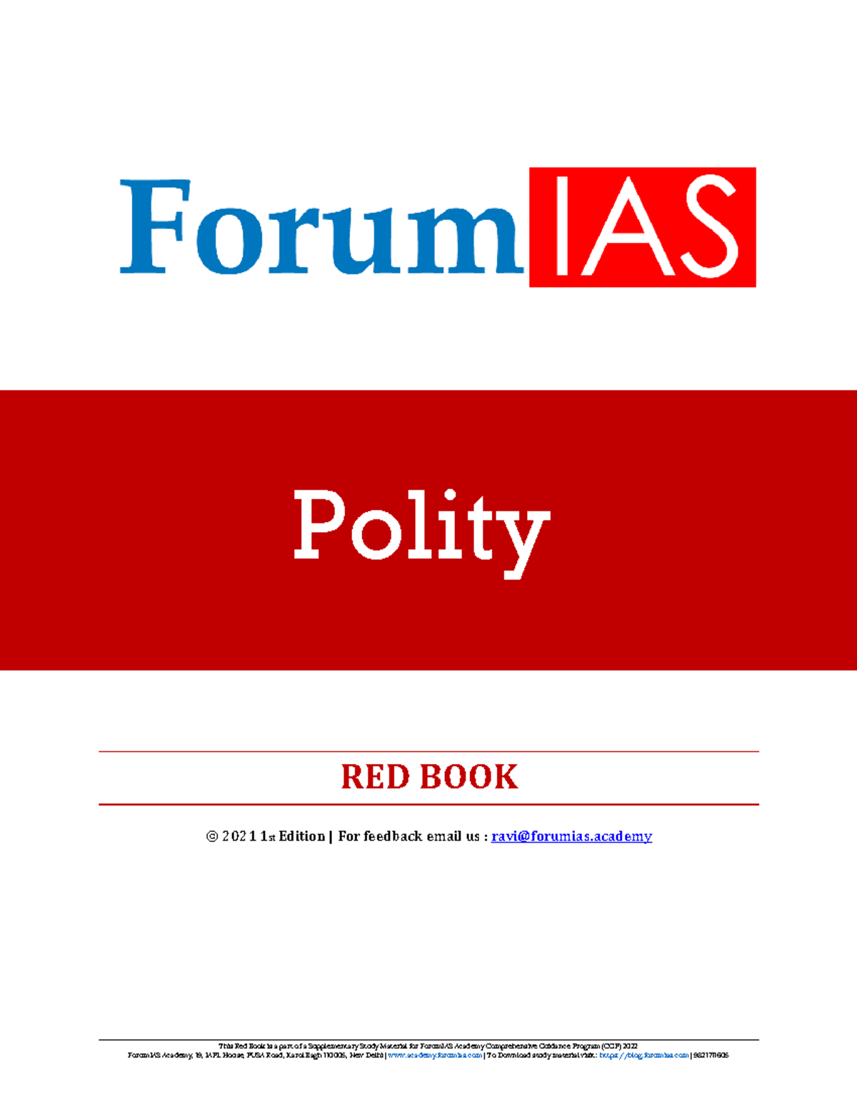 Polity Red Book - This Red Book is a part of a Supplementary Study ...