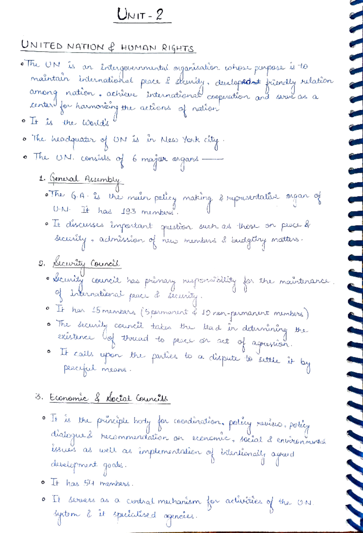 HR-II - human right notes - UNITED NATION HUMAN RIGHTS o |he UN maintin ...