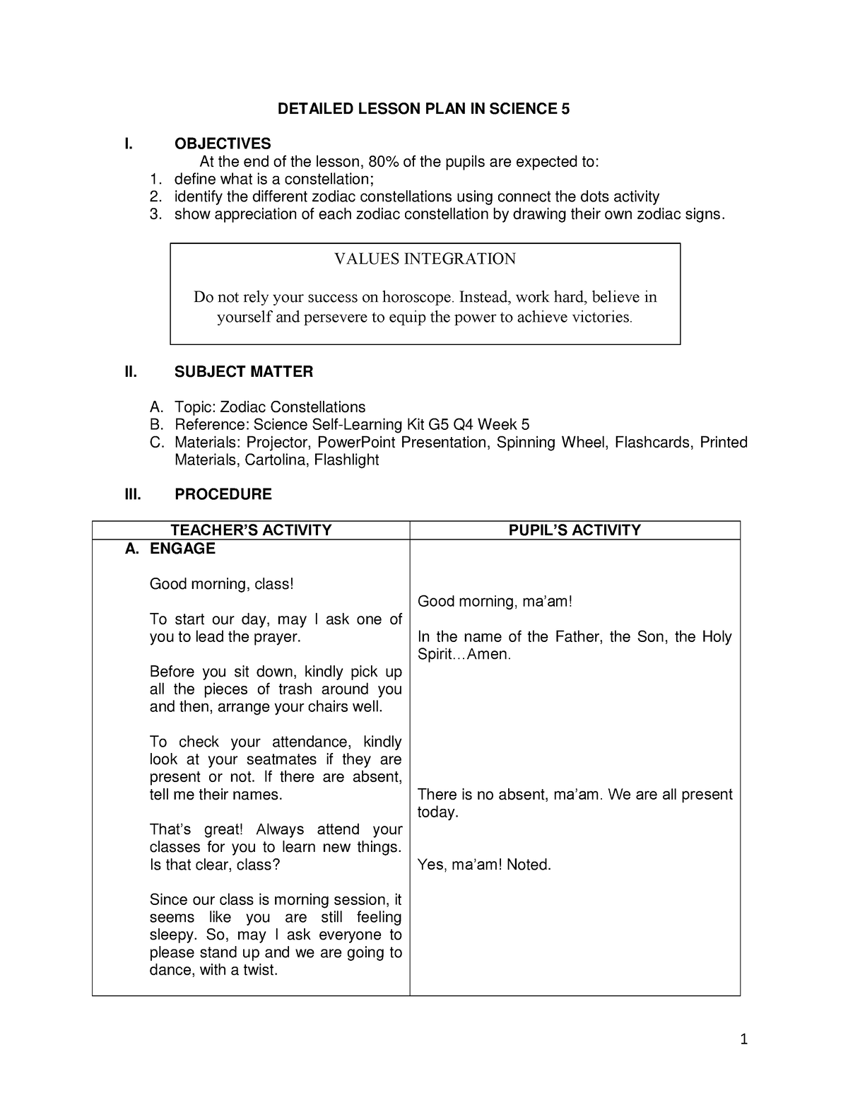 Detailed Lesson PLAN IN Science 5 - DETAILED LESSON PLAN IN SCIENCE 5 I ...