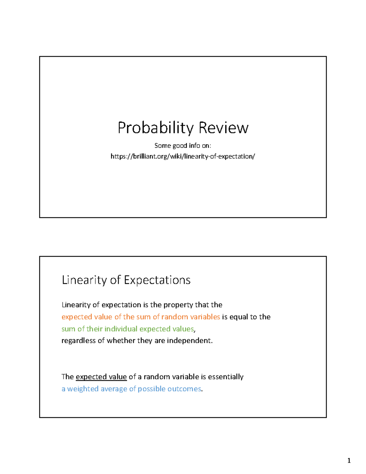 Probability Review - Probability Review Some Good Info On: Brilliant ...