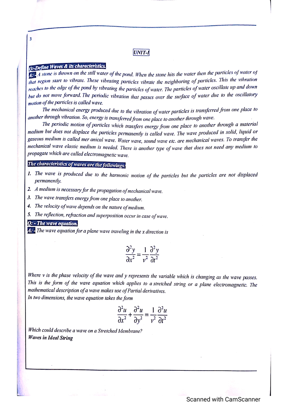 Physics Part I - Studocu