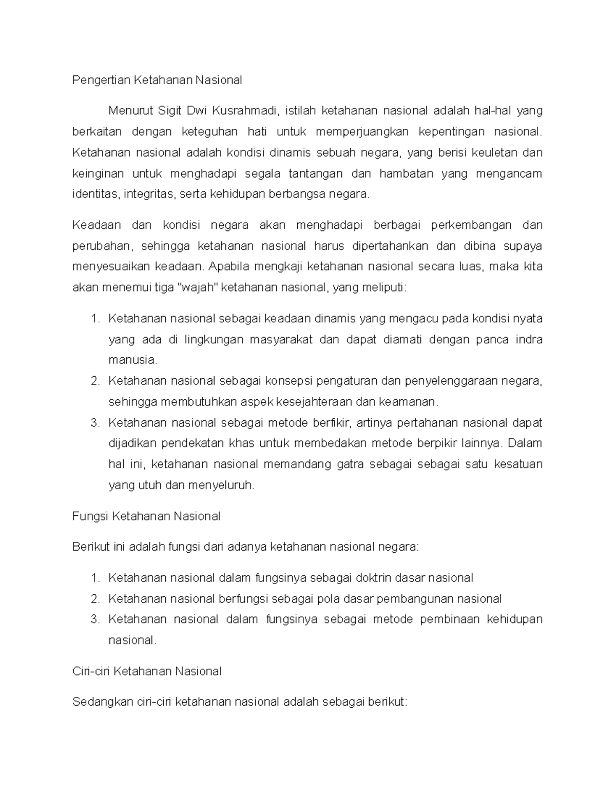 Pengertian Ketahanan Nasional - Pengertian Ketahanan Nasional Menurut ...