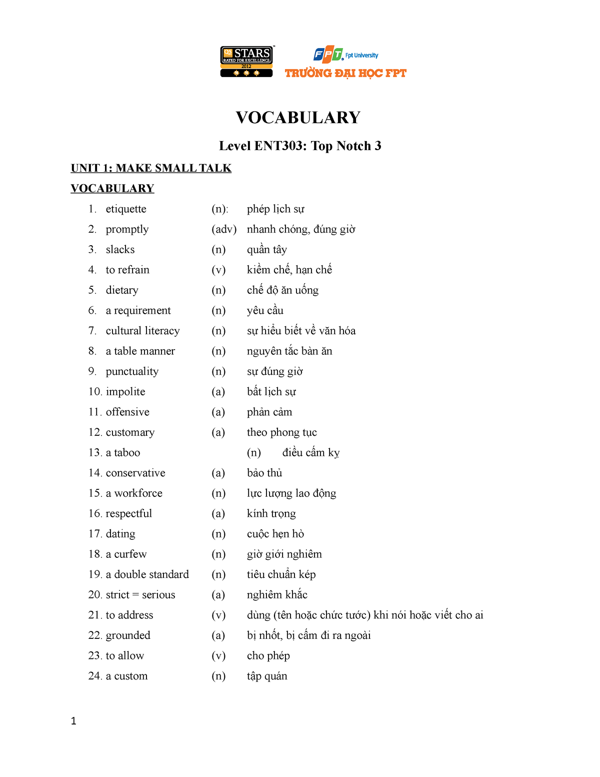 ent303-vocabulary-good-vocabulary-level-ent303-top-notch-3-unit-1