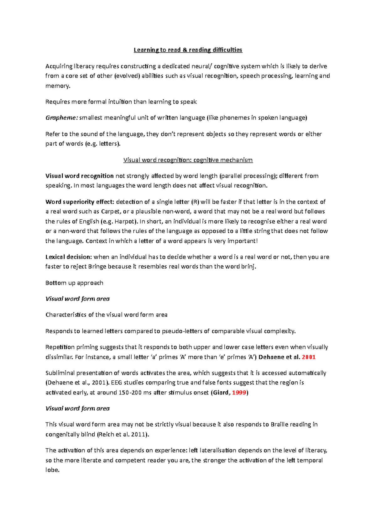 reading difficulties essay