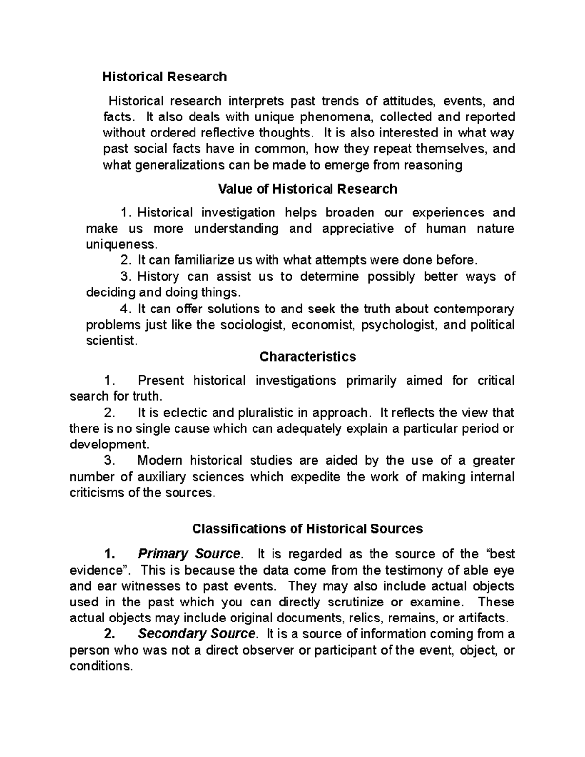 historical research proposal